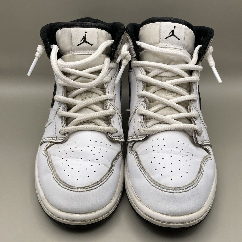 NIKE Air Jordan 1 Mid (GS) Black/White (DQ8424-132) Size 2 Y